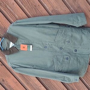 NWT Orvis Classic Collection Army Green With Brown Corduroy Trim Barn Coat